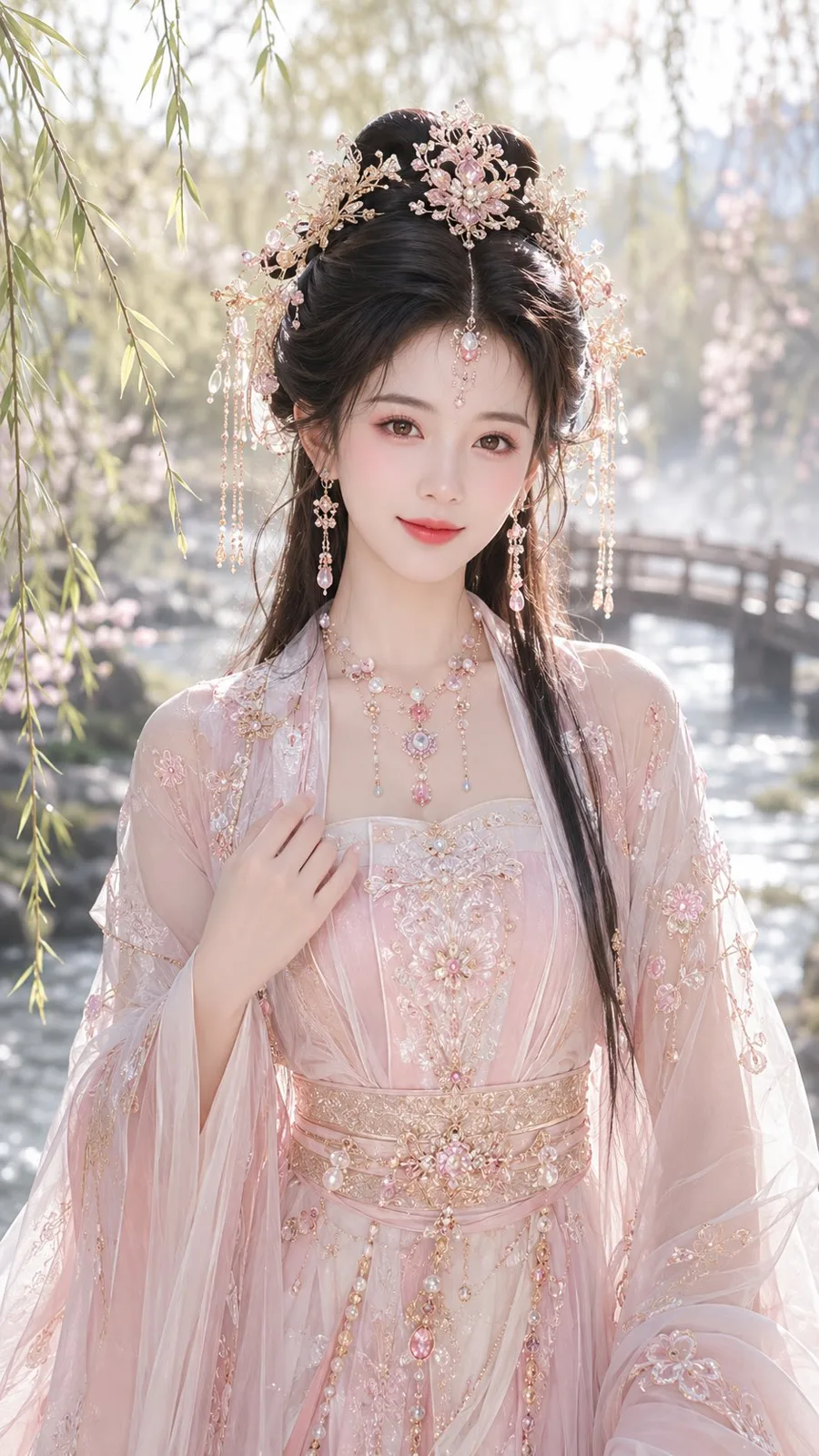 Tang style fantasy xianxia spring female portrait — After
