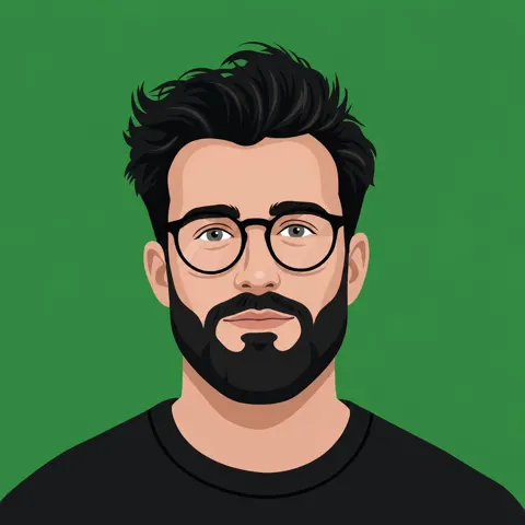 Modern flat vector portrait illustration