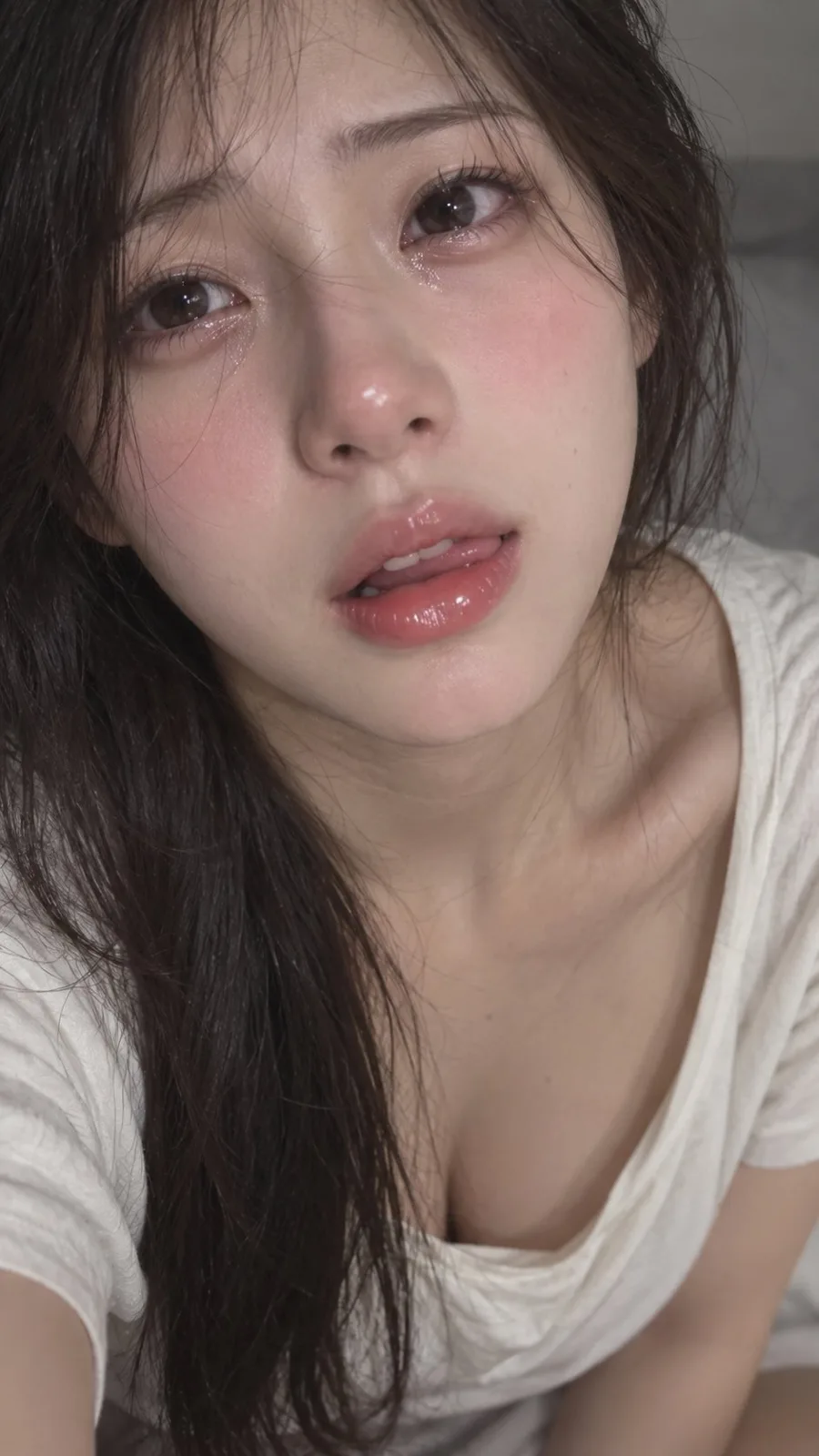 East asian woman intimate portrait photorealistic snapshot — Sonra