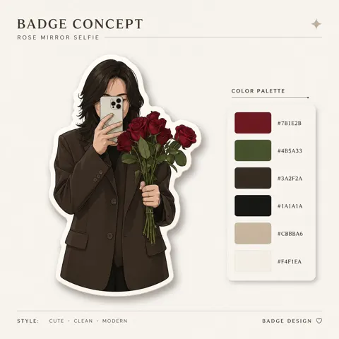 Photo to minimalist badge design prompt