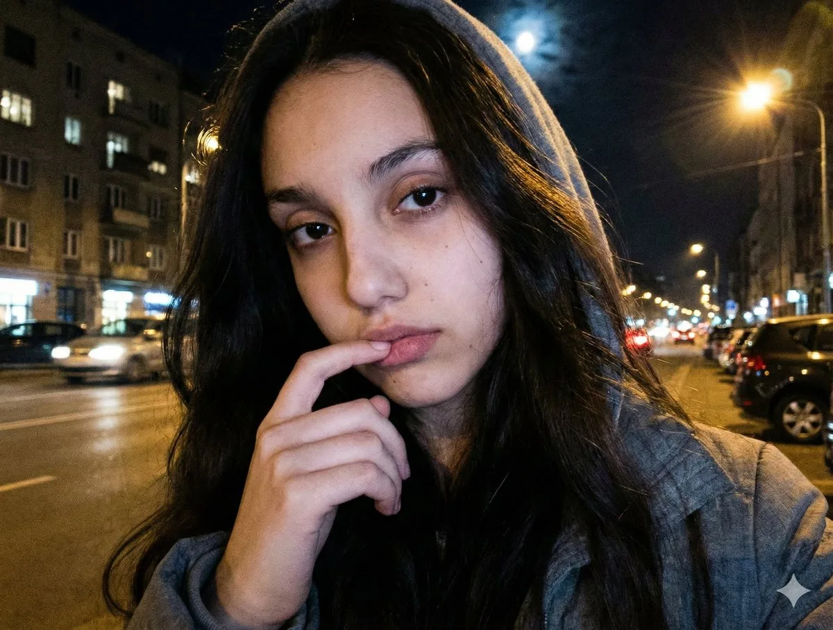 Golden rim light seductive selfie — Sonra