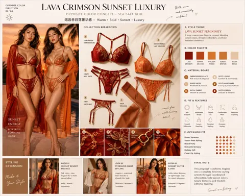 Luxury innerwear styling proposal board