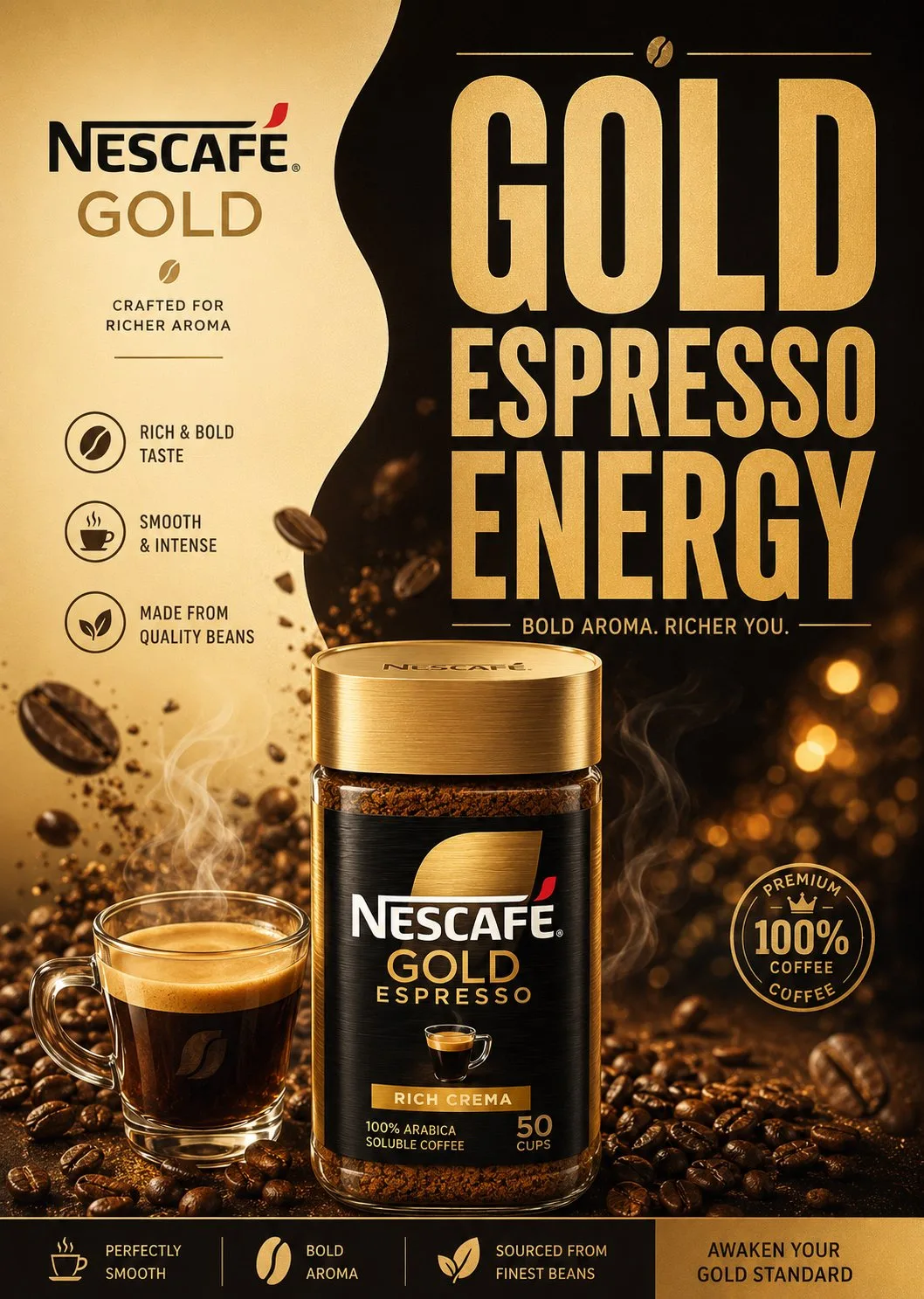 Premium minimalist european coffee poster design — Sonra