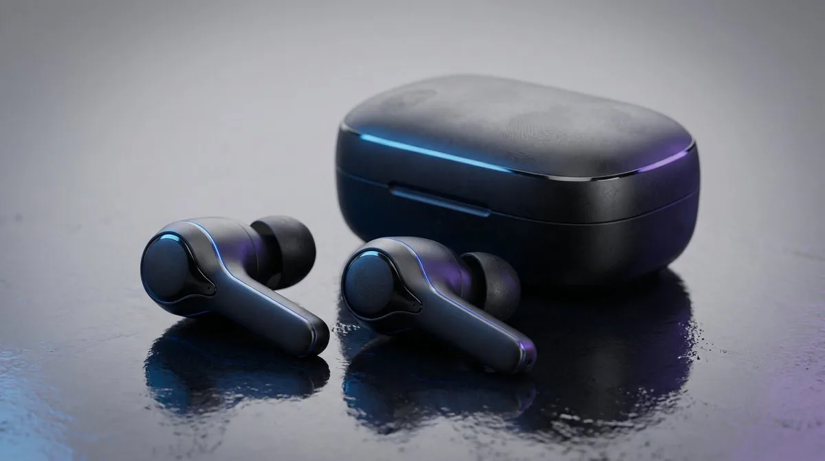 Neon minimalist earbuds — After