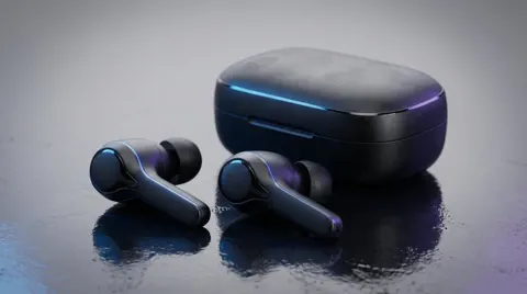 Neon minimalist earbuds