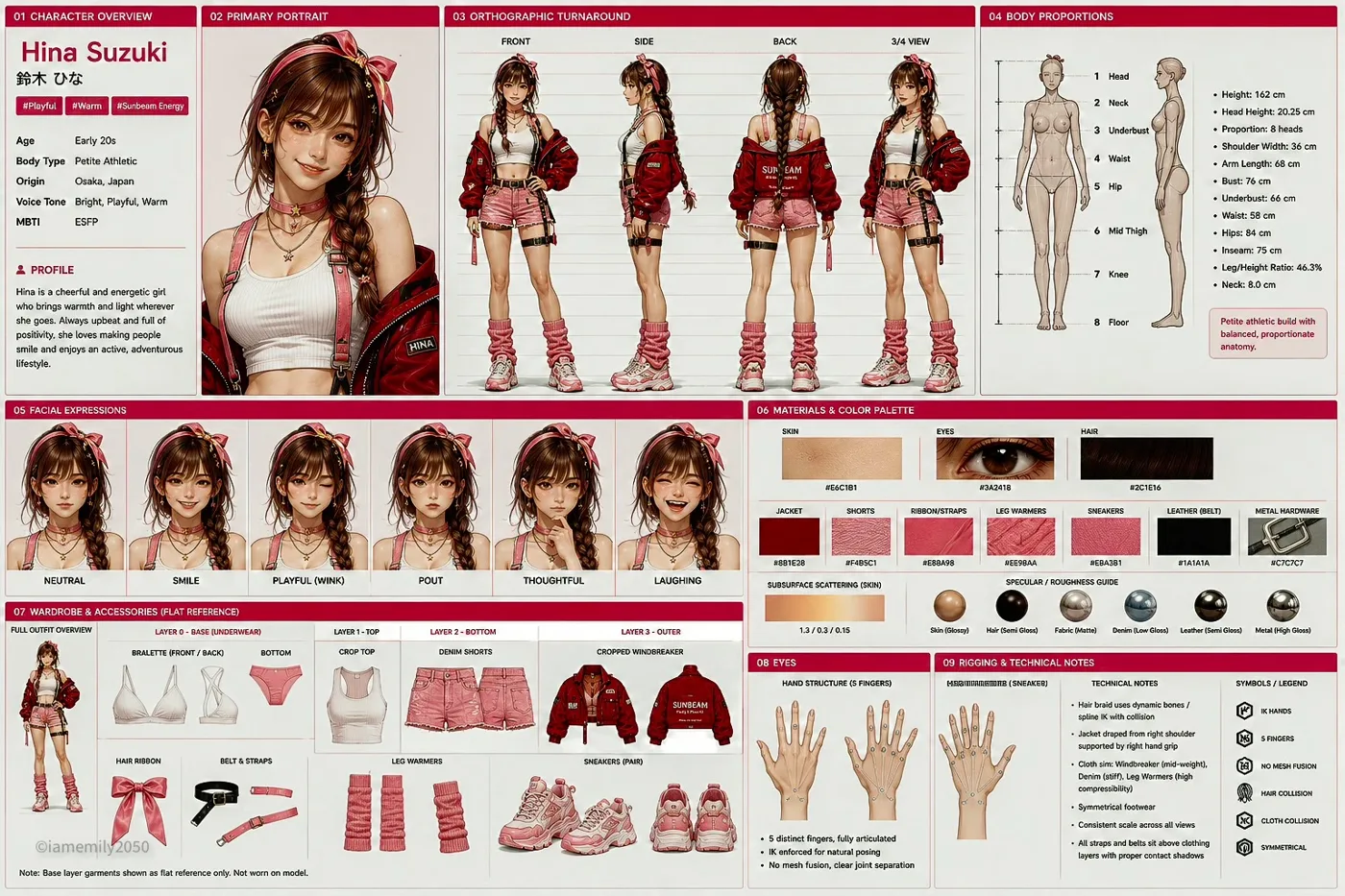 Professional character design reference sheet generator — After