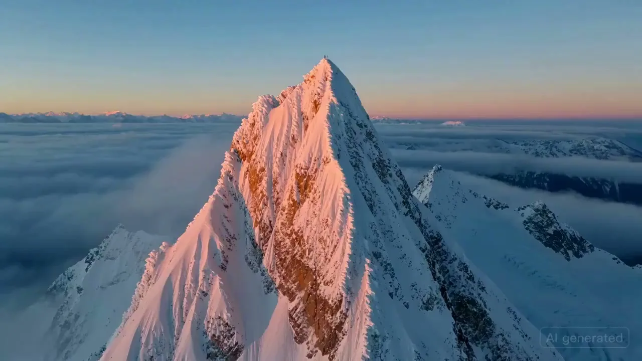 Extreme wingsuit dawn glacier — After