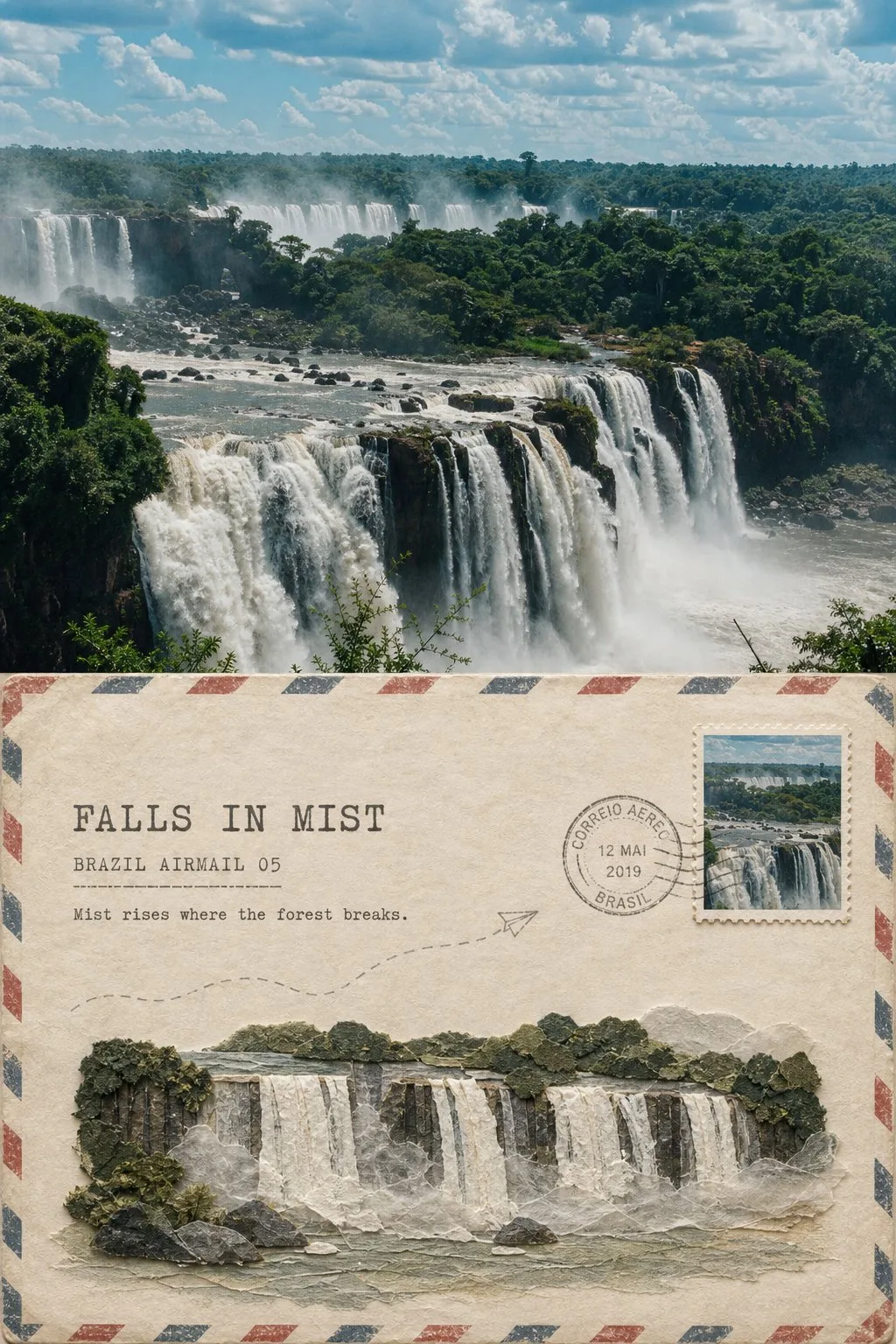 Airmail relief memory card travel poster — Sonra