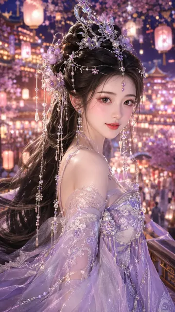Tang style fantasy xianxia festival portrait
