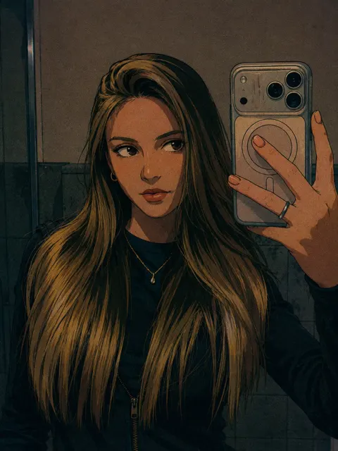 Retro 90s anime celluloid illustration