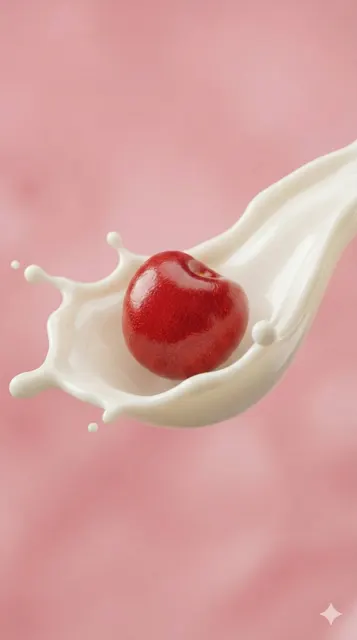 Luxury macro suspended cherry