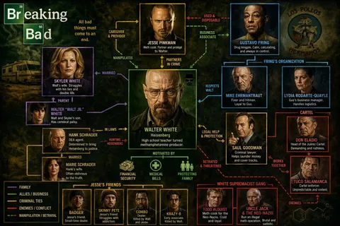 Tv show character relationship