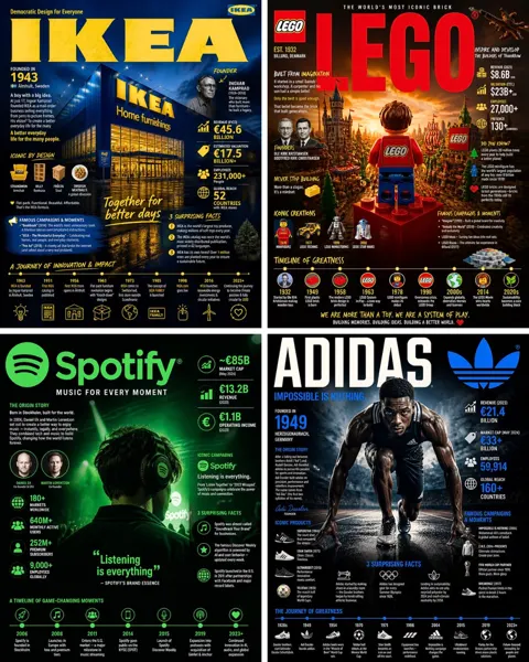 National geographic style brand infographic poster