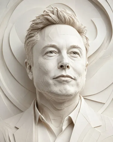 Ultra detailed 3d paper sculpture man portrait