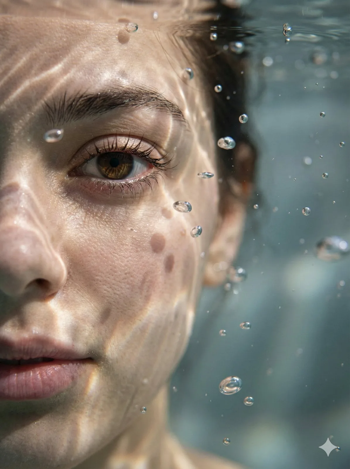 Underwater macro half face — After