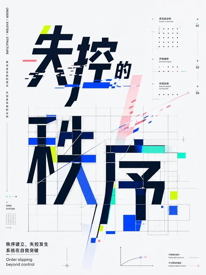 Create modern geometric typography concept poster — After