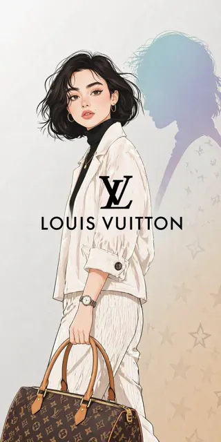 Louis vuitton luxury fashion illustration