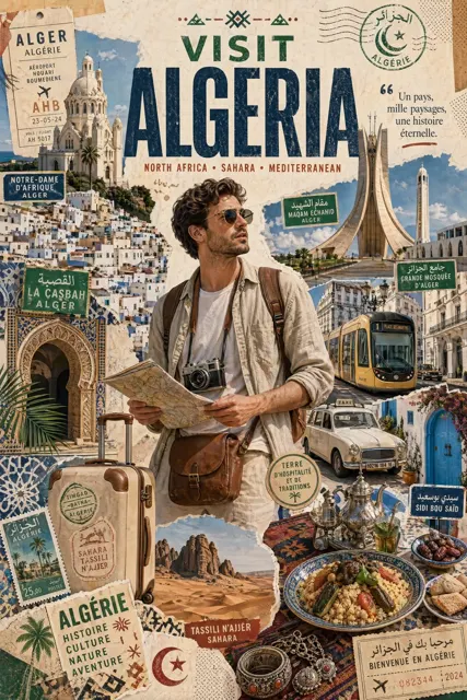 Modern tourist algeria poster