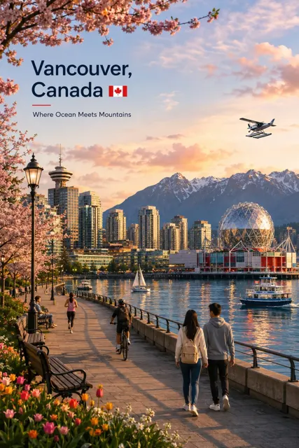 Dubai vancouver luxury fusion travel poster