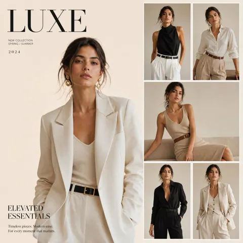 Luxury fashion editorial moodboard