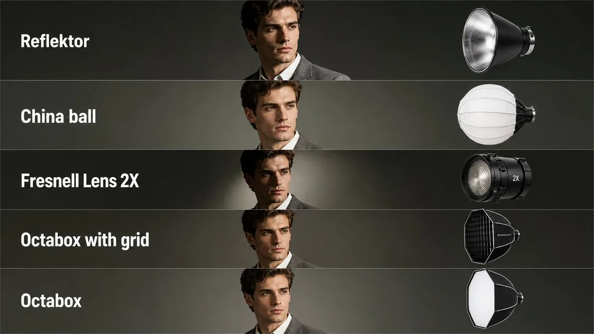 Cinematic lighting modifier comparison chart — After
