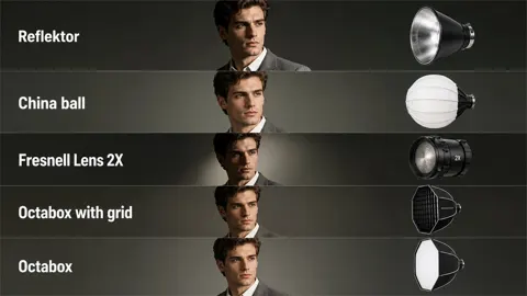 Cinematic lighting modifier comparison chart