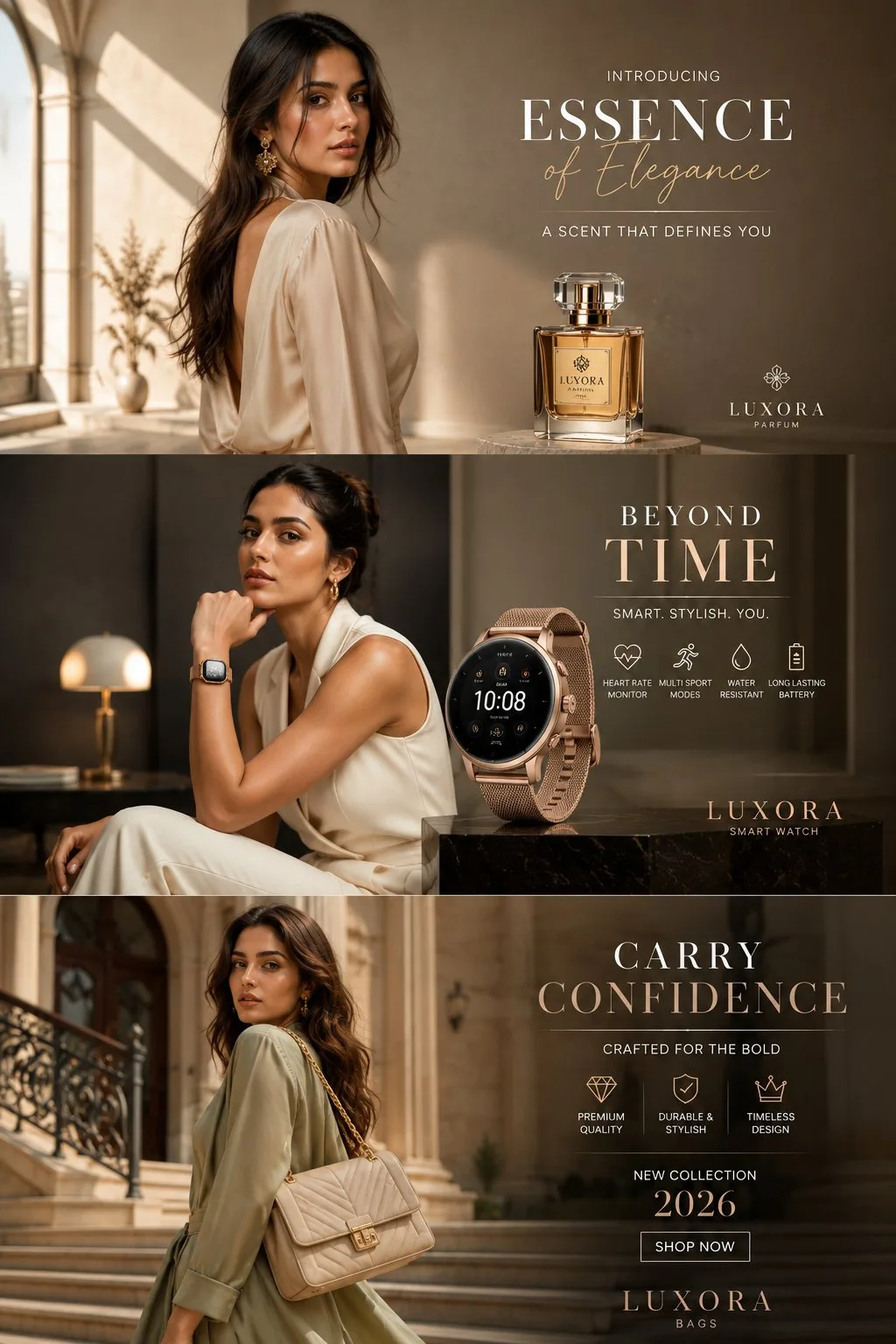 Ultra realistic luxury fashion editorial ad — After
