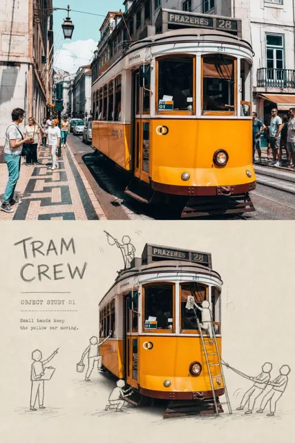 Travel photo doodle art poster