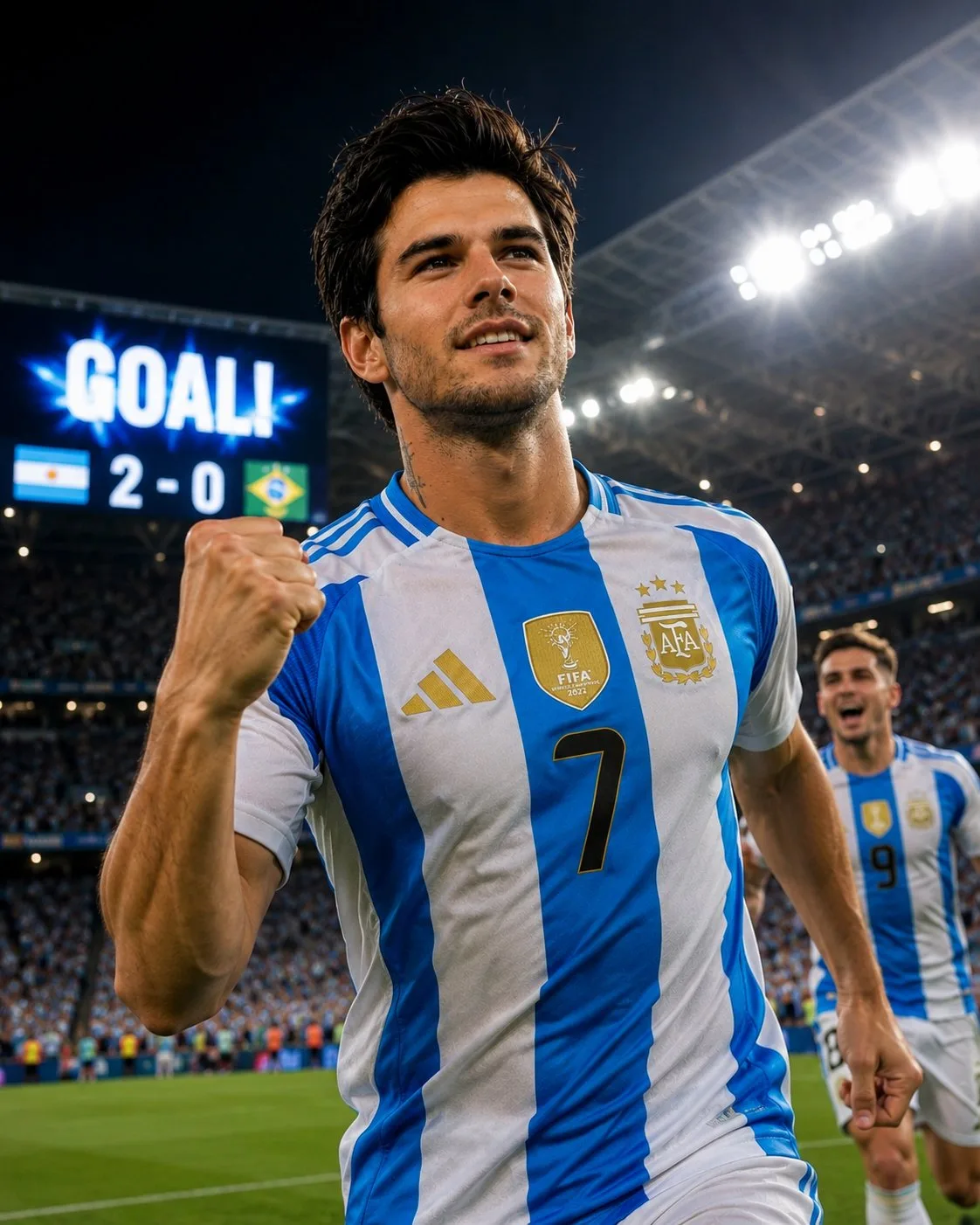 Argentine football player stadium portrait 7 — Sonra