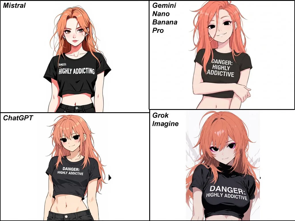 Salmon hair black eyes smug girl — After