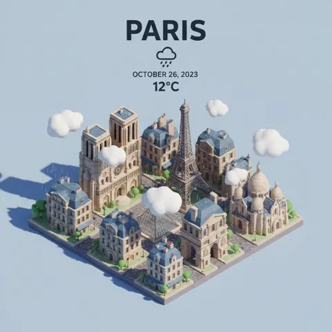 3D City Weather Prompt