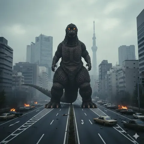 70s godzilla glare tokyo skytree