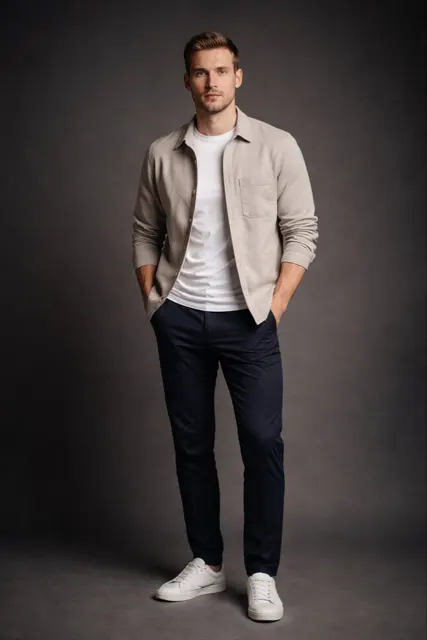 Minimal studio british male portrait