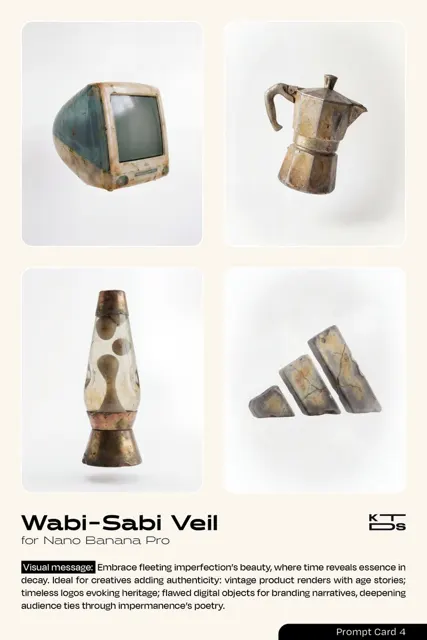 Aged wabi sabi patina