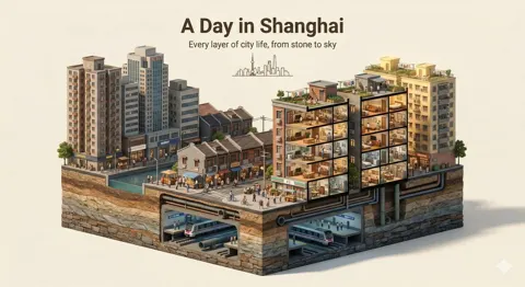City vertical slice 3d diorama
