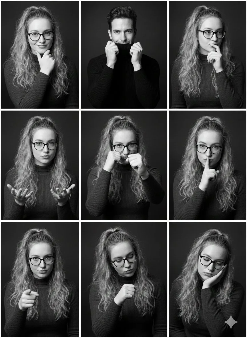 Minimalist bw grid emotions — After