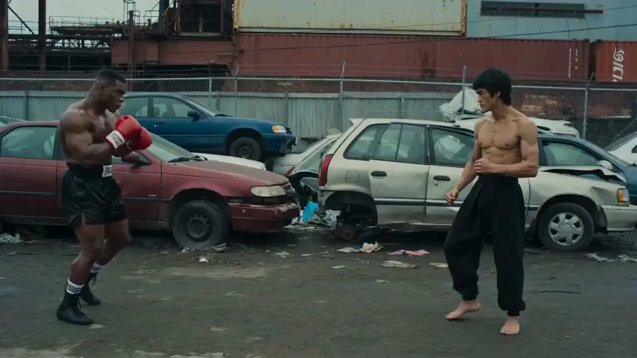 Brutal fight duel in abandoned junkyard — Sonra
