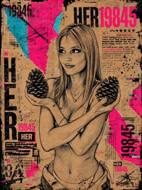 Mixed media grunge urban art poster