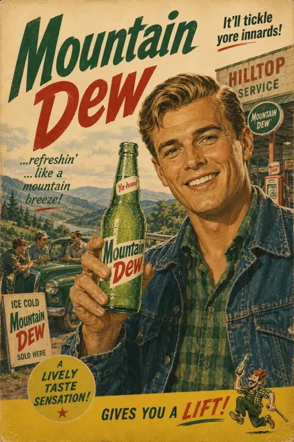 Authentic 1960s american advertising poster 1779292363427