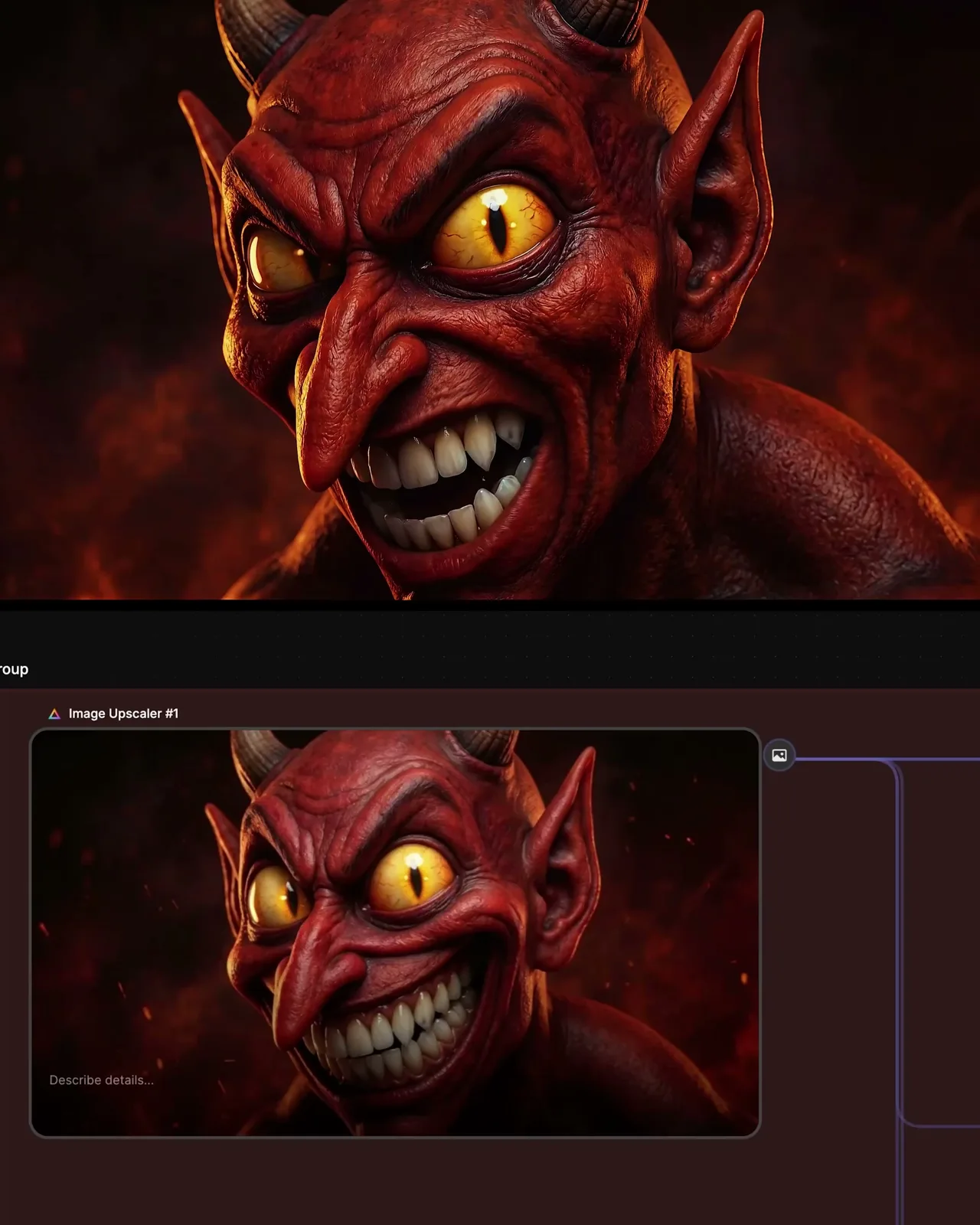 Close up shots of hell devil — After