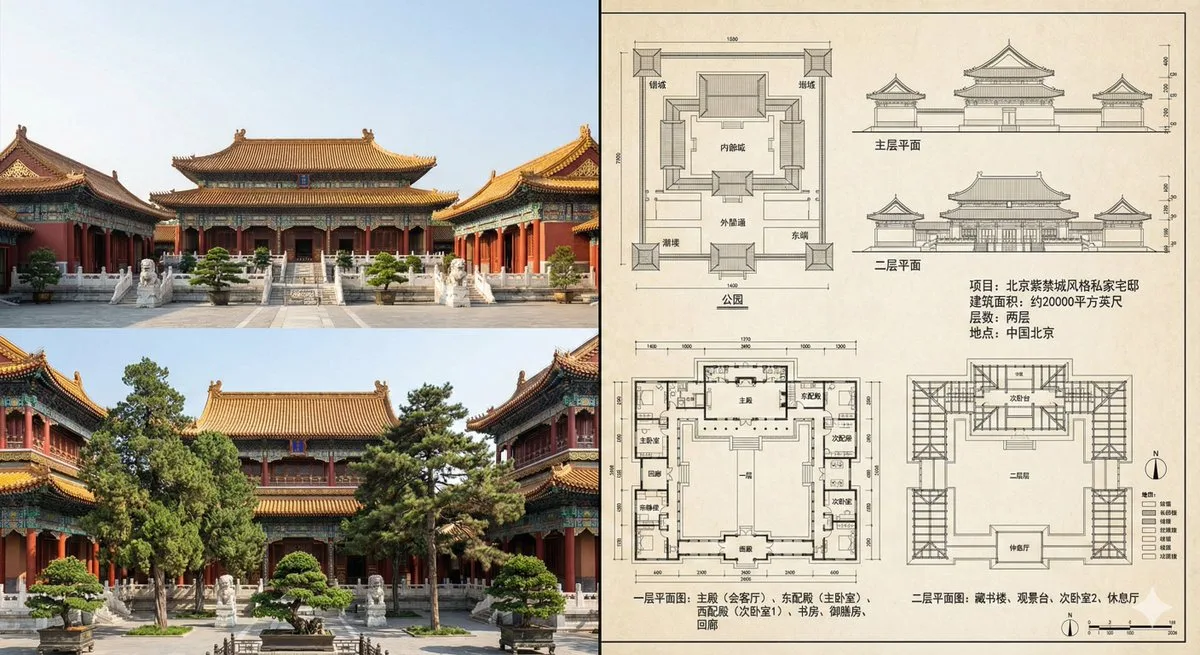 紫禁城建筑照片展示和设计图纸 — Sonra