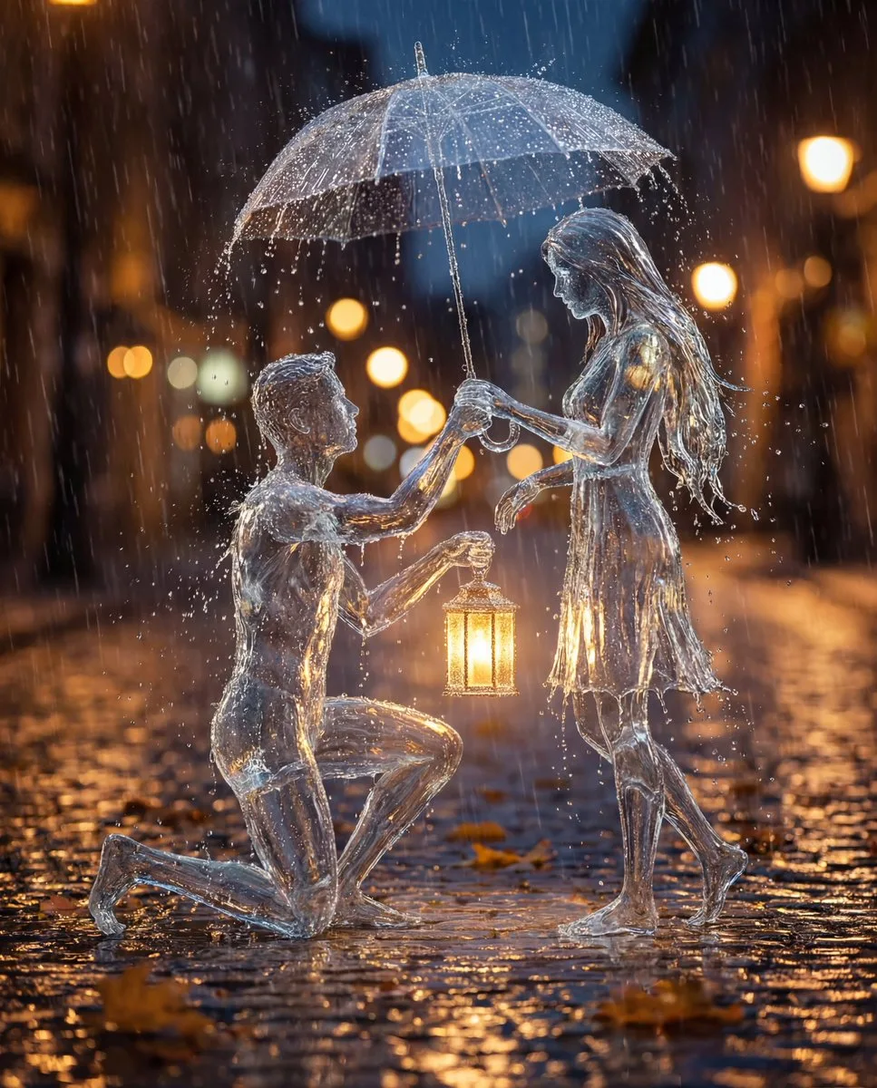 Crystal water drop lovers — Sonra