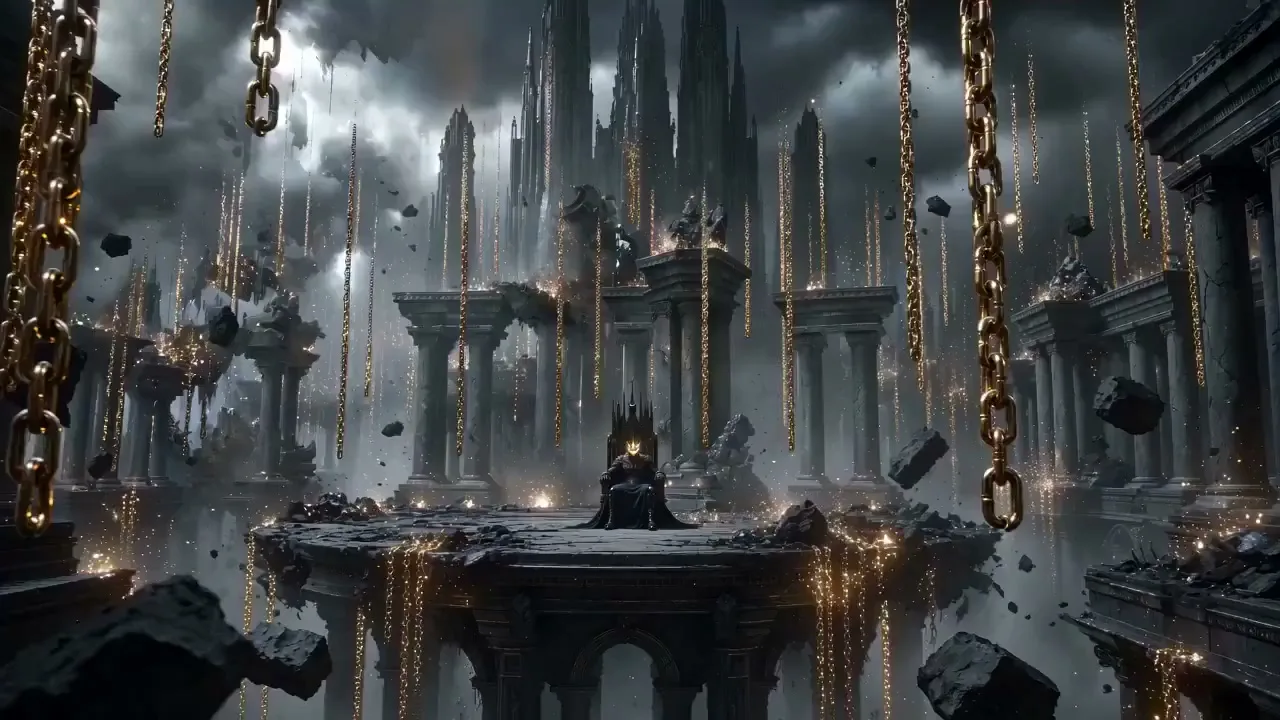 King on obsidian throne — After