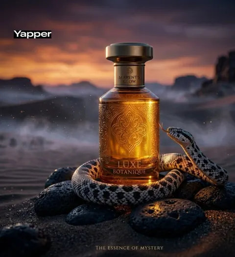 Luxury amber fragrance desert