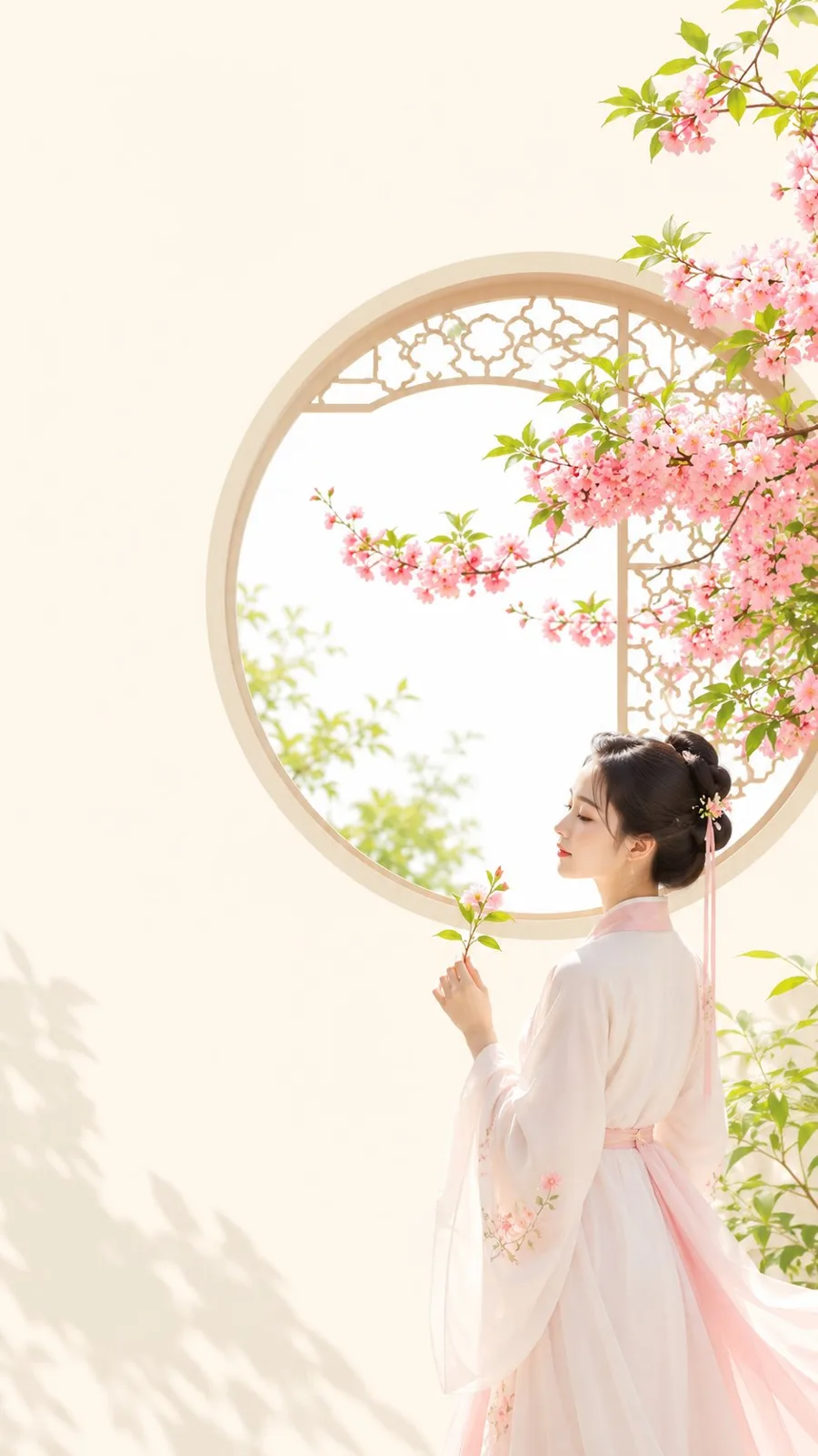 Oriental zen minimalist spring poster female aesthetic — After
