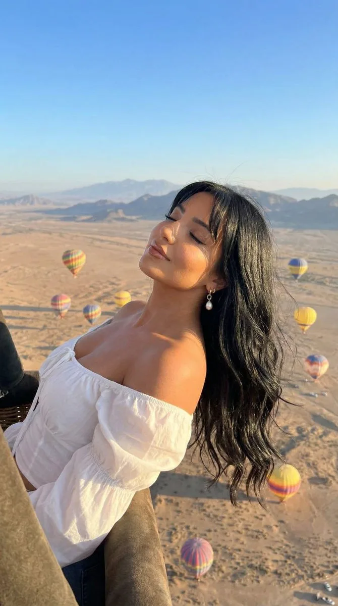 Desert balloon sun girl — After