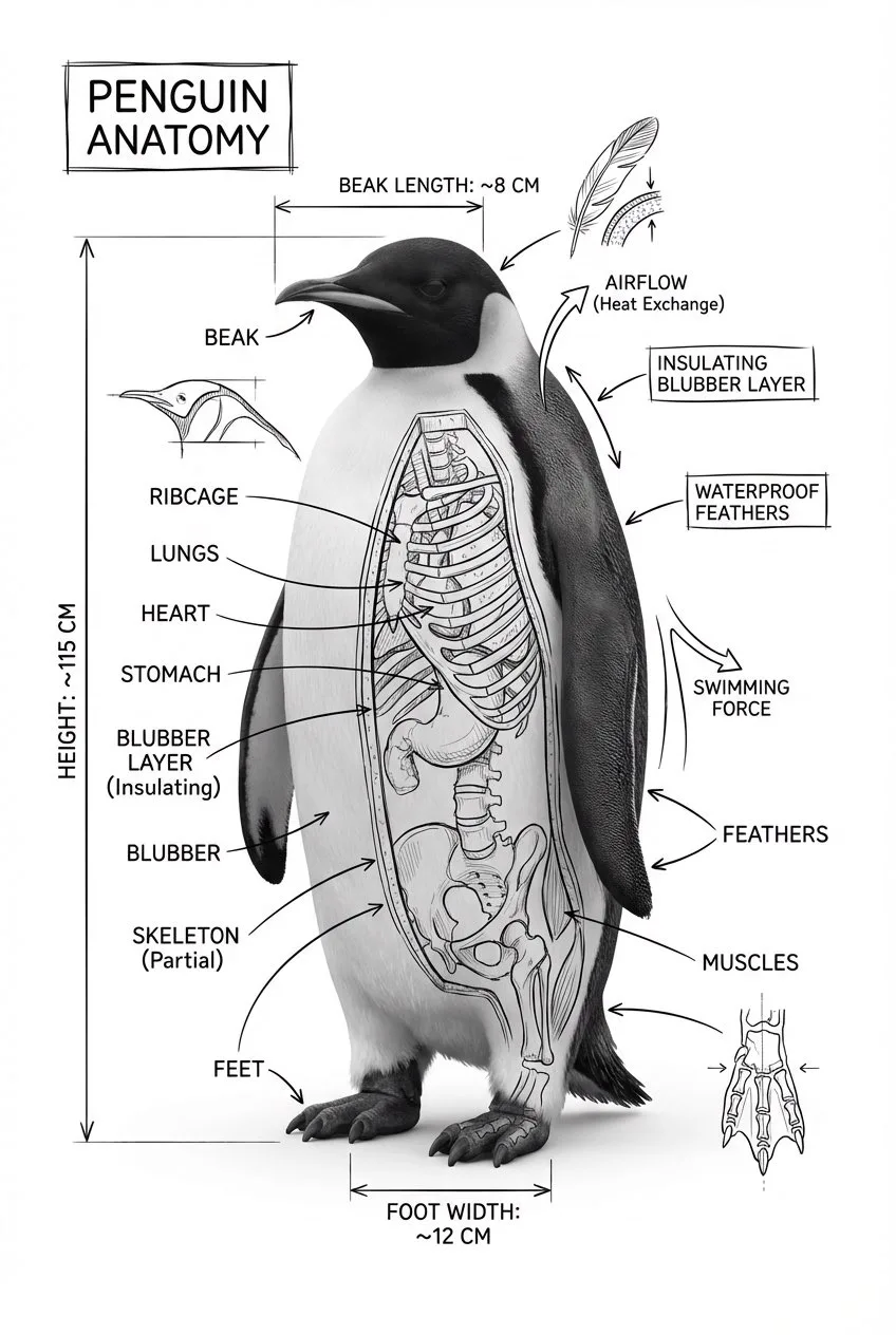 Penguin engineering sketch — Sonra