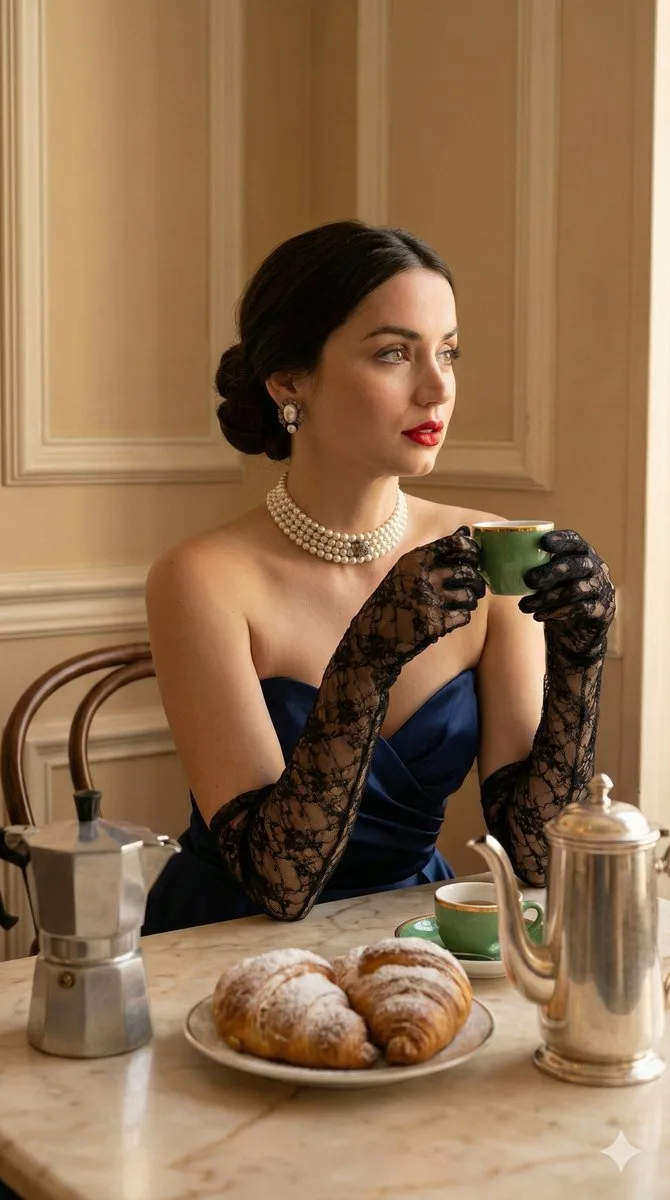 Vintage cafe hollywood starlet — After