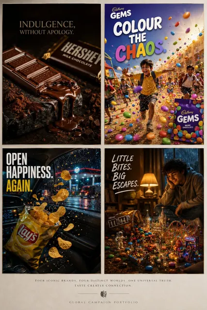 Premium fmcg advertising collage presentation