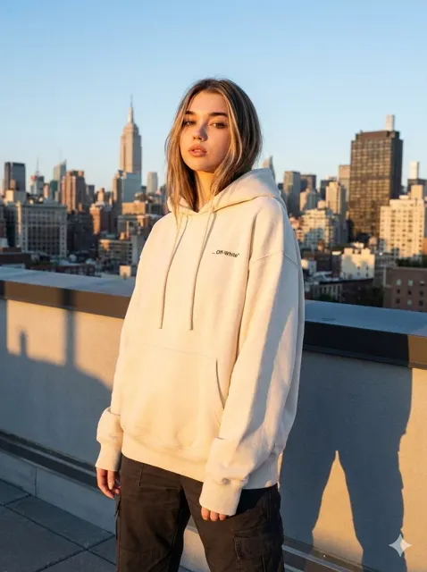 Sunset rooftop luxury streetwear